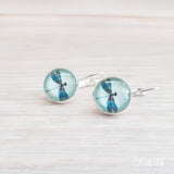 Dragonfly  Blue Earrings