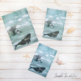 Whale greeting card