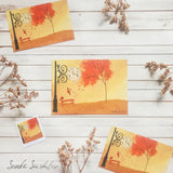 Two Birds and Autumn Tree Greeting Card