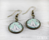 paper boat earrings