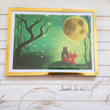 Bear Fox and Moon Poster