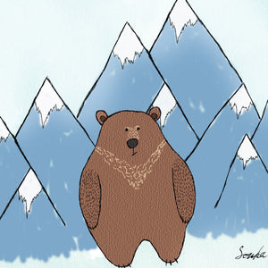 Bear in Mountains Print