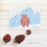 Grizzly Bear greeting card