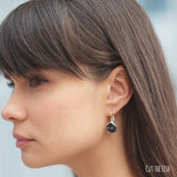 Black Daisy Earrings