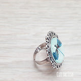 Blue Dragonfly Ring
