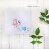 Cat with flower Greeting Card