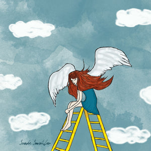 Girl with Wings Print
