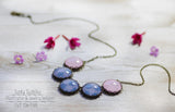 pink blue necklace