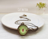 heart green necklace