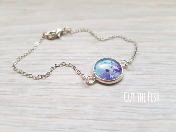 purple blue bracelet