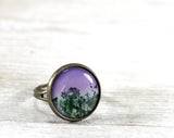 purple green ring