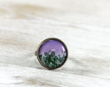 purple green ring