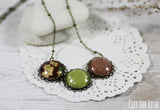 brown green necklace