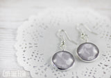 gray silver earrings