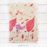 Girl with Autumn Leaves Print